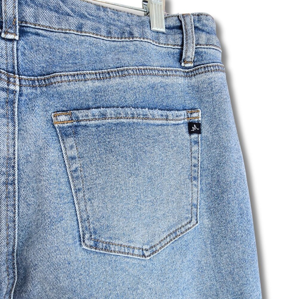 Maurices Light Blue High Rise Patchwork Jeans - Picture 3 of 7